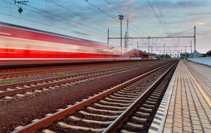 Speed Train in station